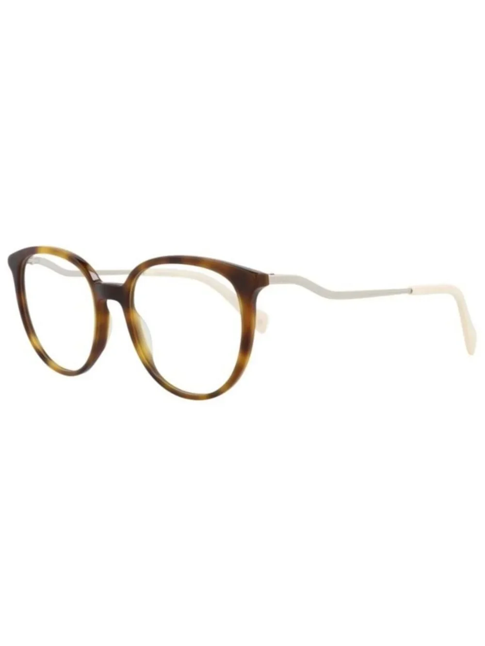 New Gucci Womens Round/Oval Havana Silver Transparent Fashion Designer Eyeglasse
